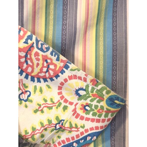 Robert Graham Shirt Men's Blue Striped Button Up Colorful Work Flip Cuff | M EUC - Picture 3 of 16